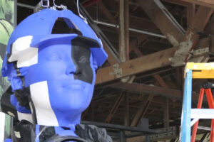 Largest 3D Printed Statue Head assembly
