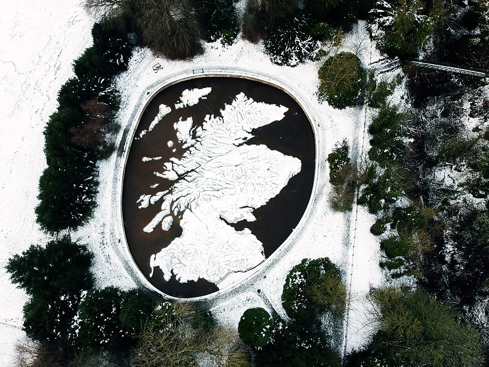 Snow Capped Great Polish Map of Scotland