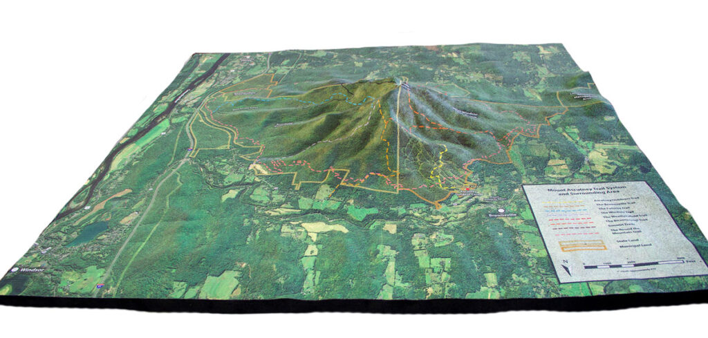 3D topographical mountain model