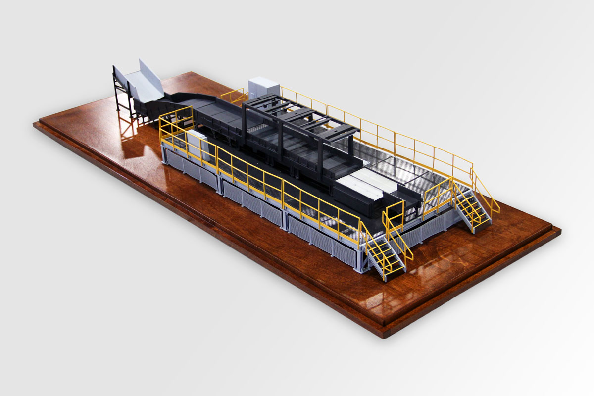 Industrial model of logistical equipment full view