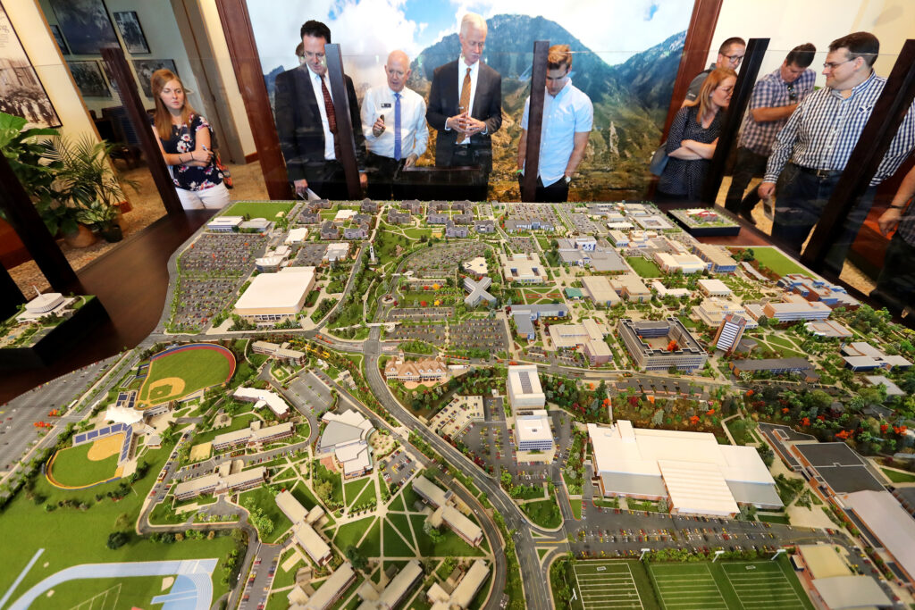 BYU highly-detailed campus diorama scaled model unveiling