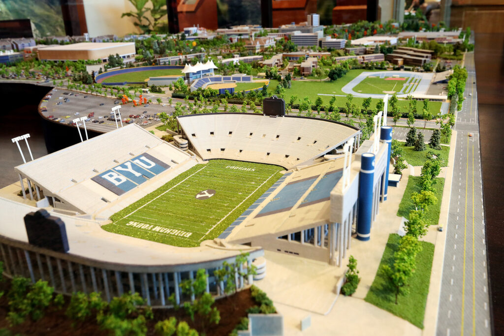 BYU Football Stadium diorama scale model