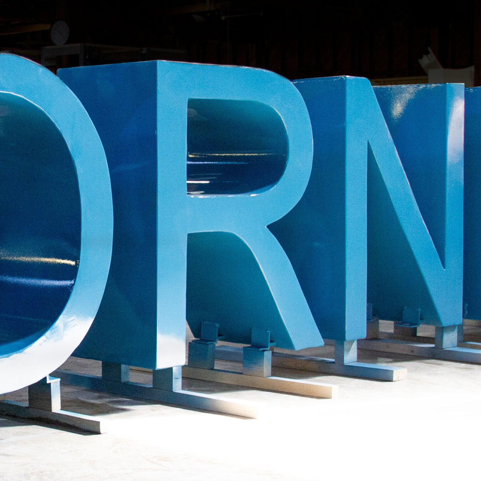 Large Metal Letters Custom 3D Fabrication Services - WhiteClouds