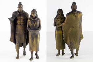Miniature maquette 3D model of the King and Queen of Kauai