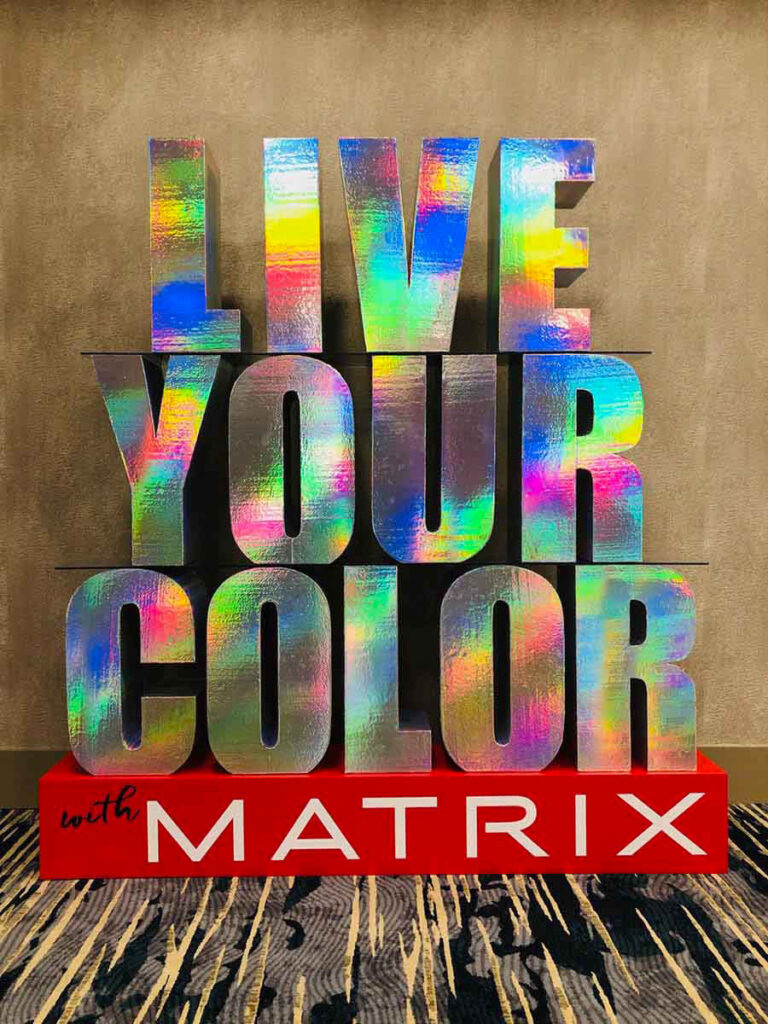 Large Multicolored Live your Color Matrix 3D Logo
