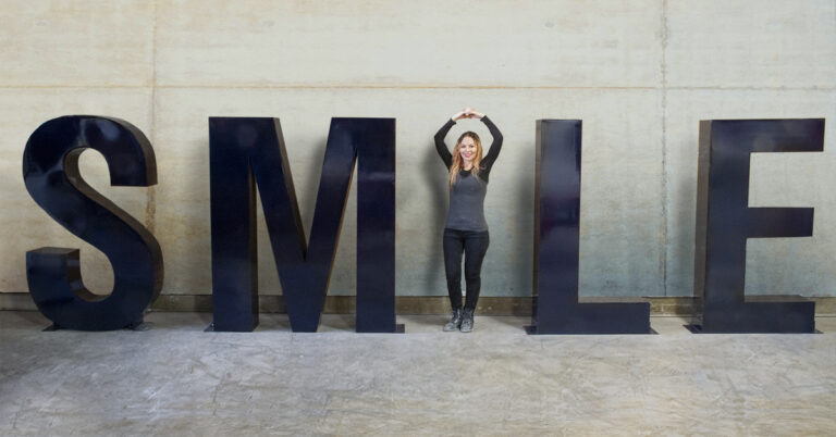 SMILE Large Metal Letters