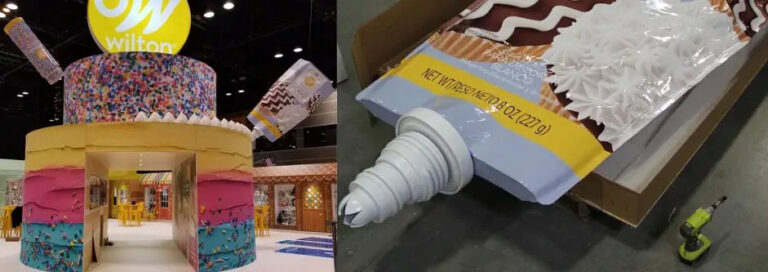 Trade show display for wilton cake