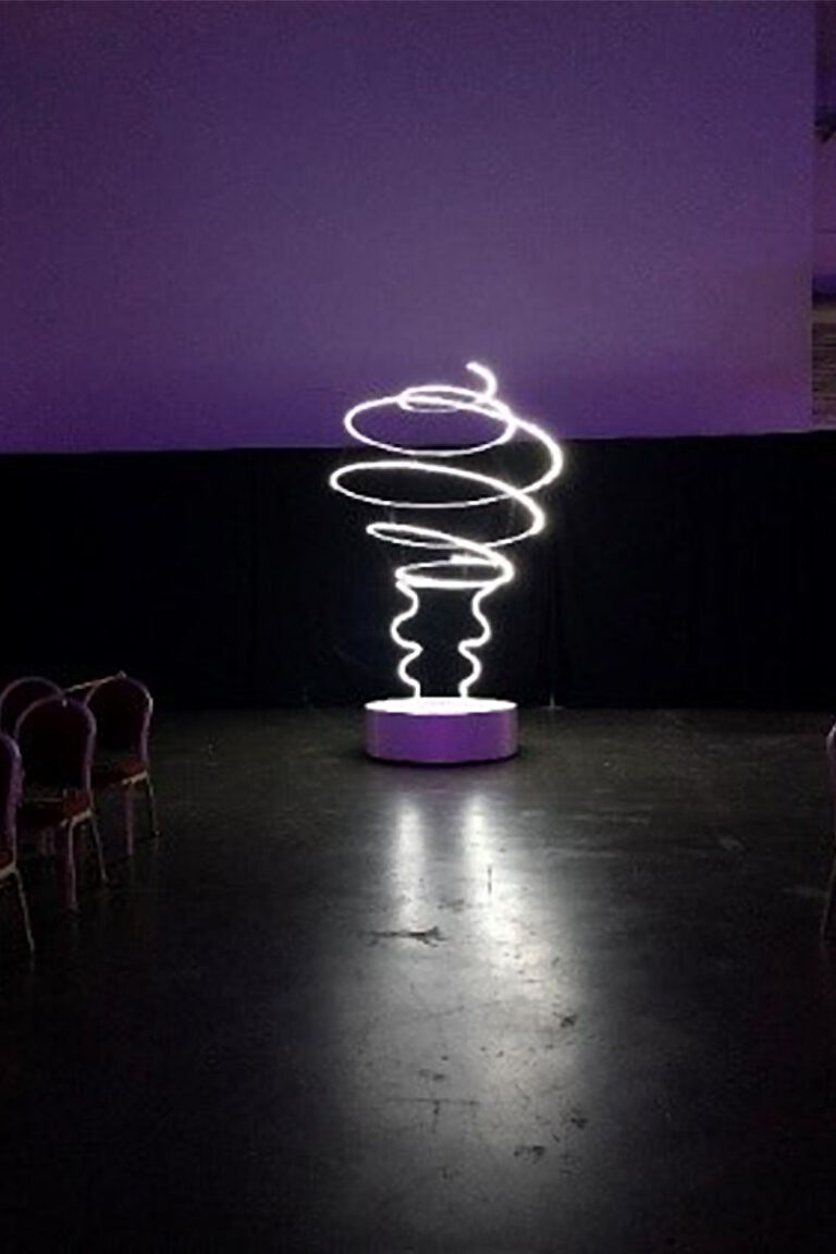3d art of a lightbulb with Lights
