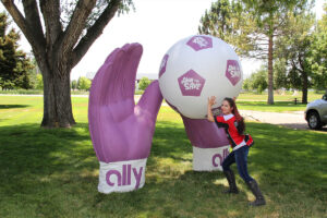 foam carving soccer ball and gloves