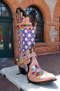 Giant Wyoming Cowboy Boot Display
