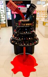 Tall giant nail polish bottle display
