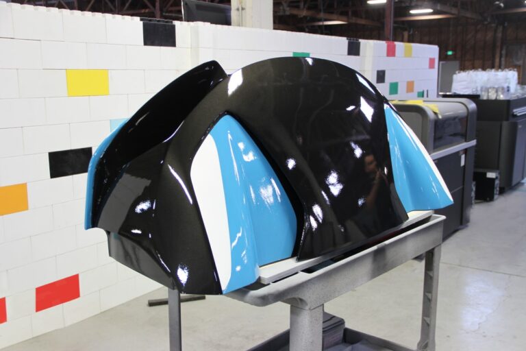Futuristic 3D-printed bumper side view