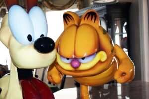 Garfield and Odie 3D Model Closeup
