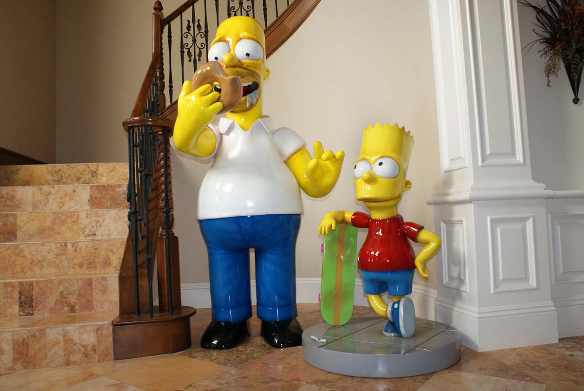 Bart and Homer Simpson
