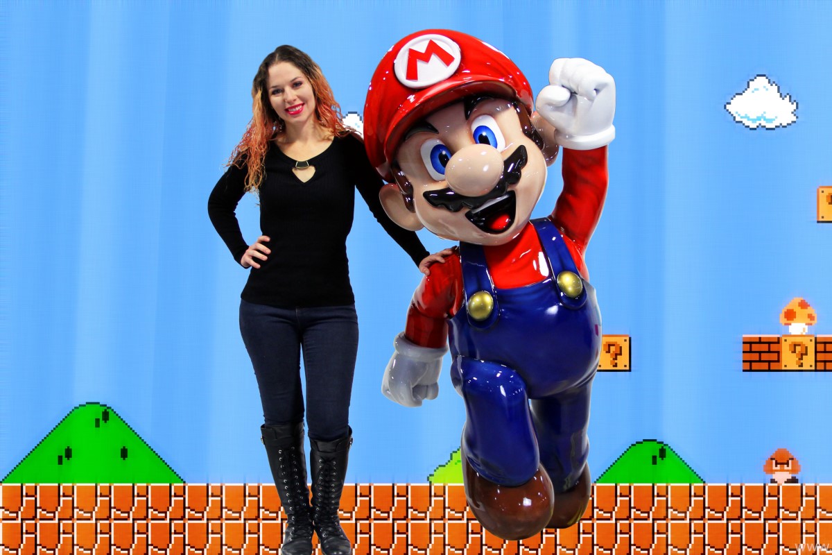 Super Mario Victory Pose selfie