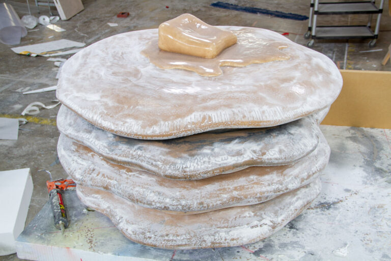 Oversized pancake forms during fabrication