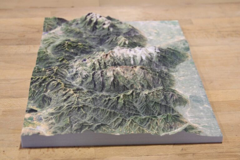 Wasatch Mountain Range Topography side view