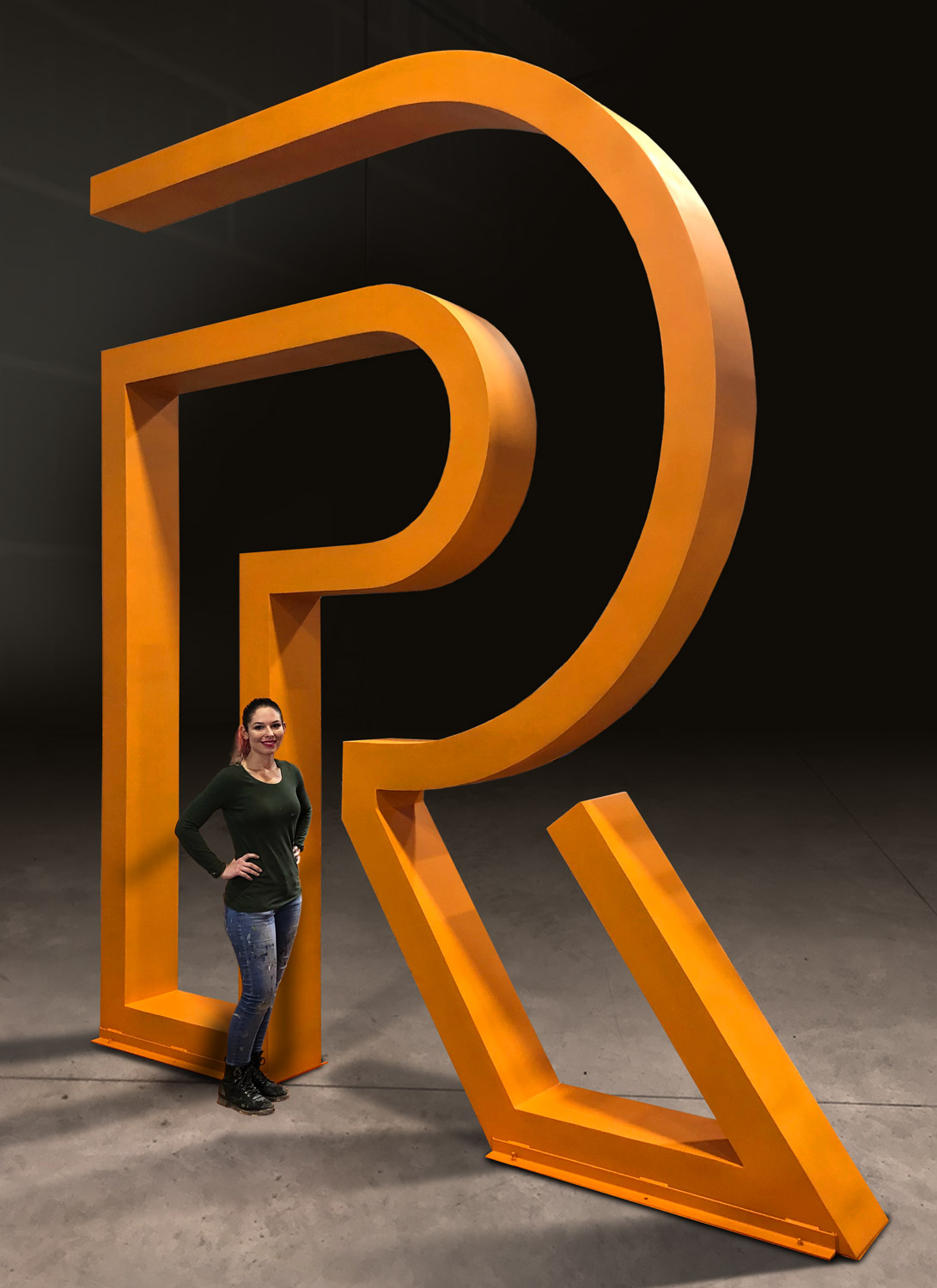 Large Metal Letter Logo