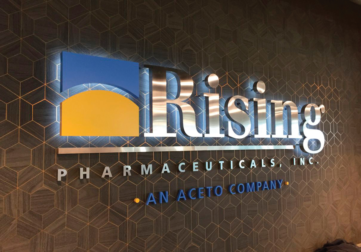 Fabricated Metal Illuminated Signage Halo - Rising