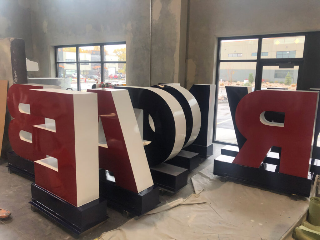 Large Block Steel Letters Large Metal Letters Custom 3D Fabrication Services - WhiteClouds
