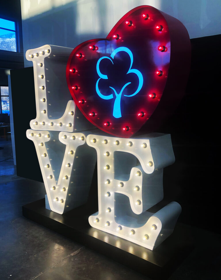 Lighted Love Foam Letters