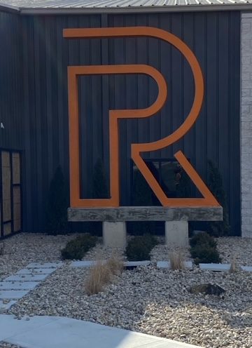 Realife Church Metal Letter Logo