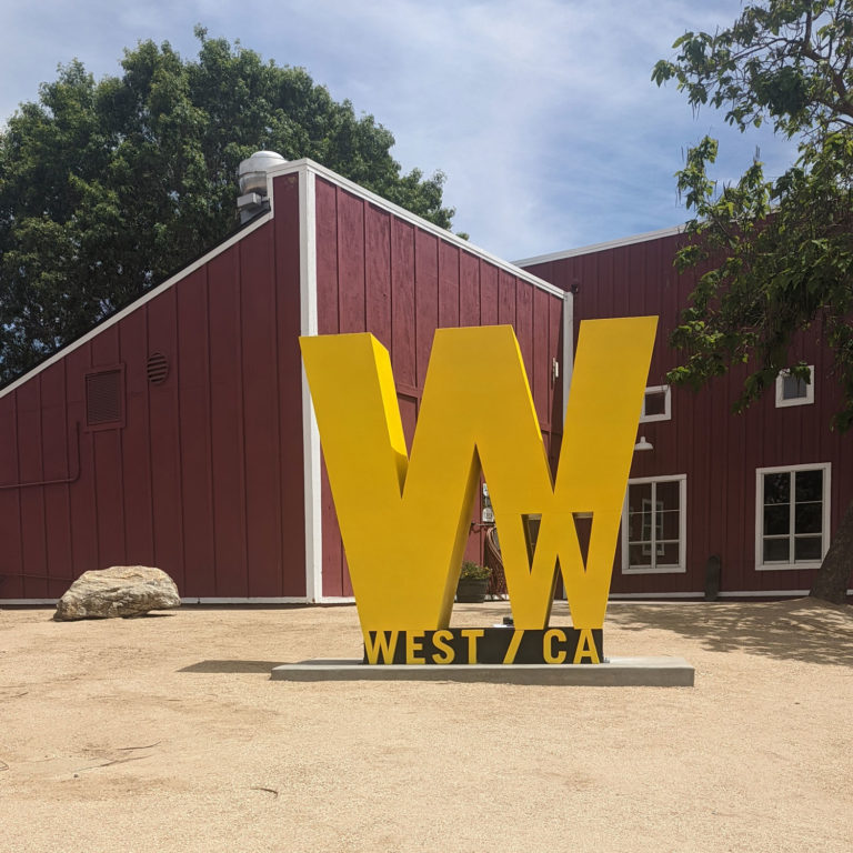 Massive Metal Logo display, this one was built for the famous Woodward West action sports and gymnastics campus in L.A.