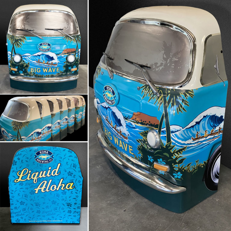 Kona Brewing Co. Bus Retail Display Thermoforming