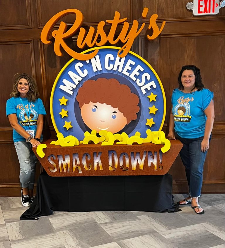 Rusty's Mac n' Cheese 3D logo display fabricated for the Annual Smackdown event in Northern Kentucky.