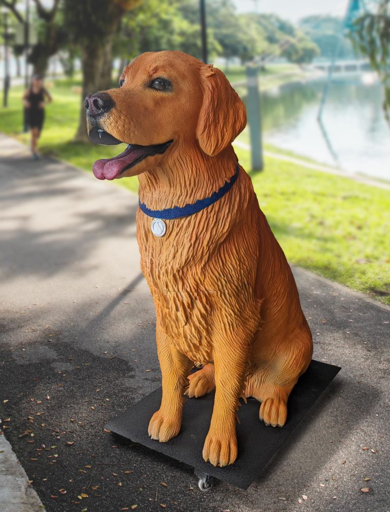 3D-printed Service Dog Statue