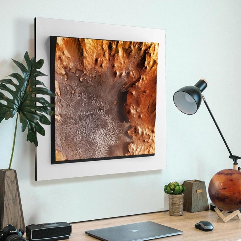 3D Raised-Relief Mars Topography Model Decor Marscape