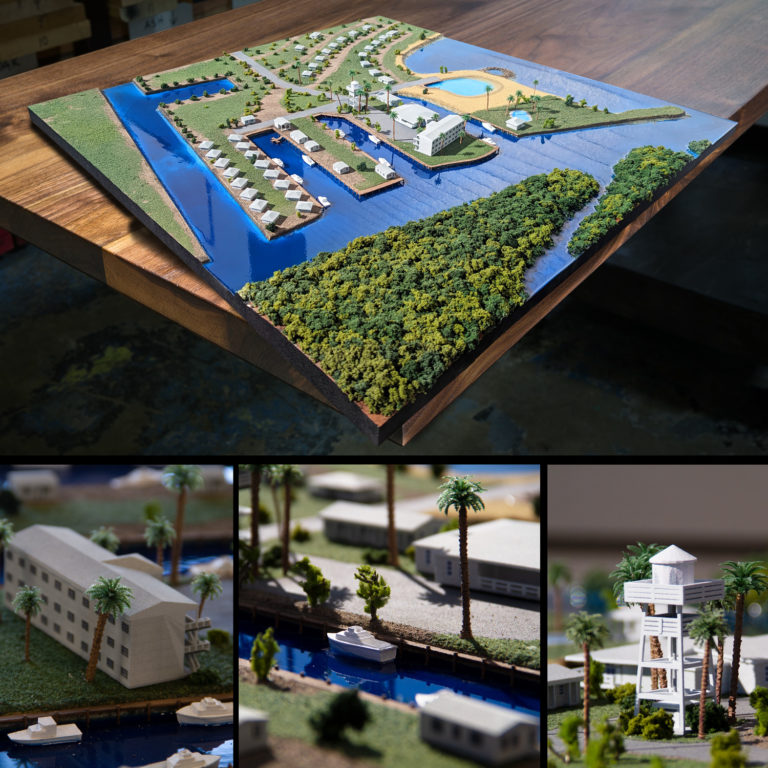 Custom Real Estate Property Diorama 3D Model.
