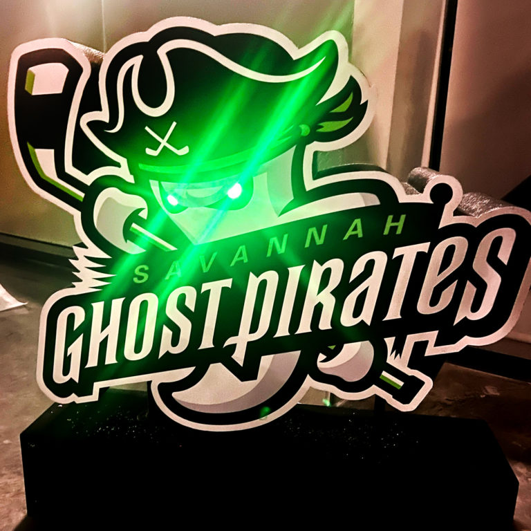 Savannah Ghost Pirates Illuminated Large 3D Logo Display