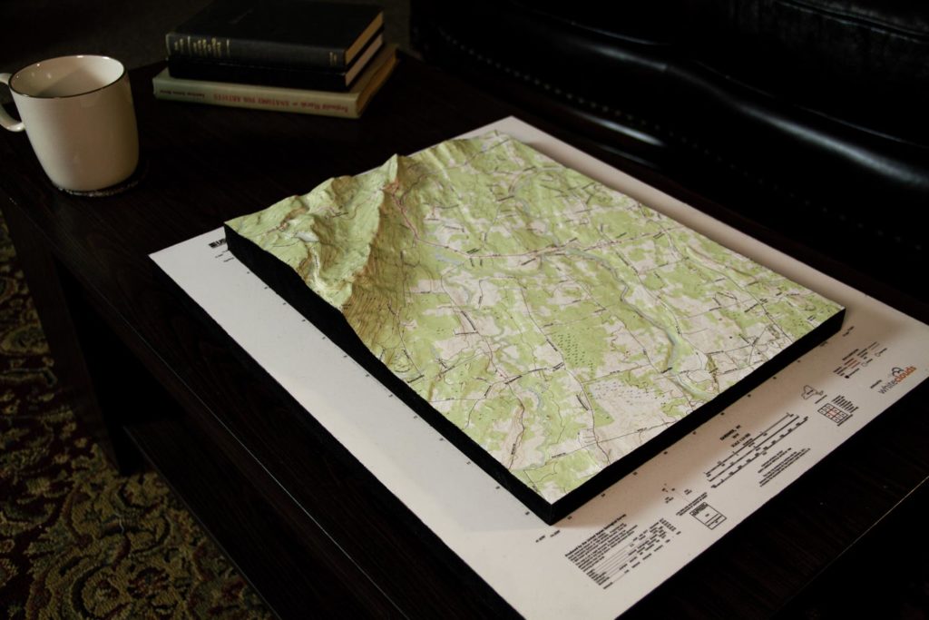 3D raised-relief Map Model USGS