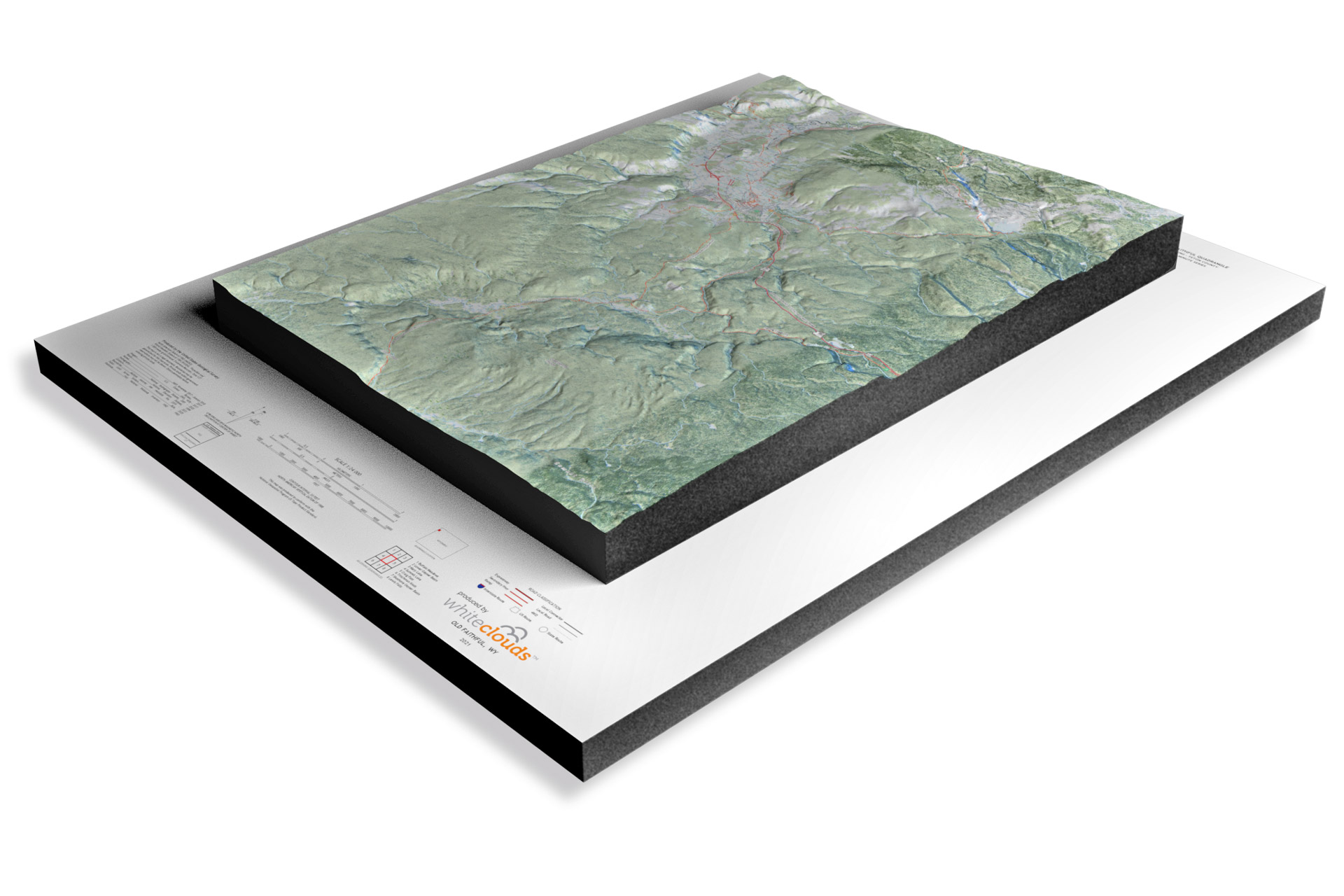 Yellowstone Old Faithful 3D USGS Satellite Map