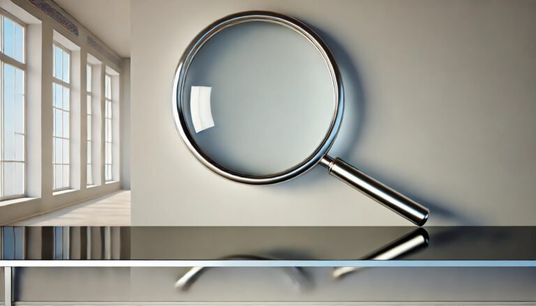 Oversized magnifying glass event prop concept