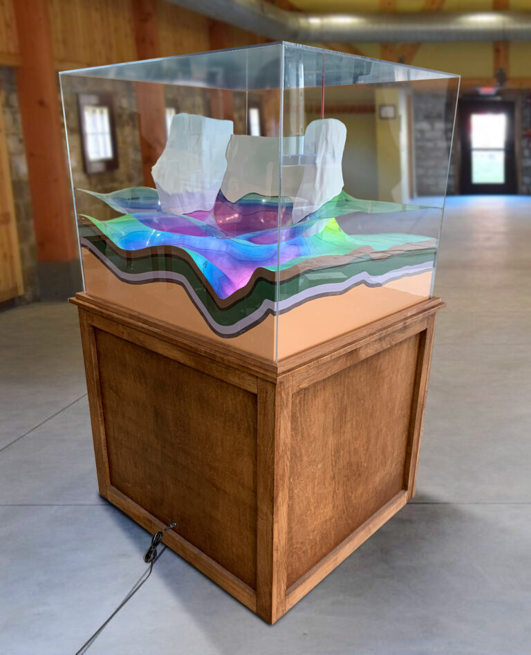 Model of a geological salt block. This one is complete.