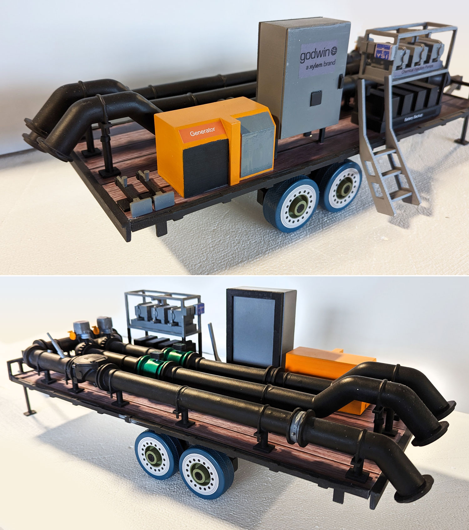 Treatment Trailer Miniature Scale 3D-printed Model.