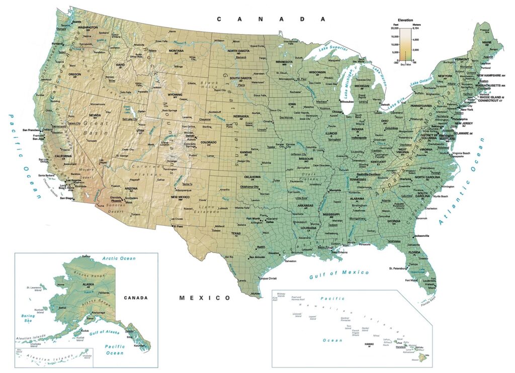 Elevation Maps USA