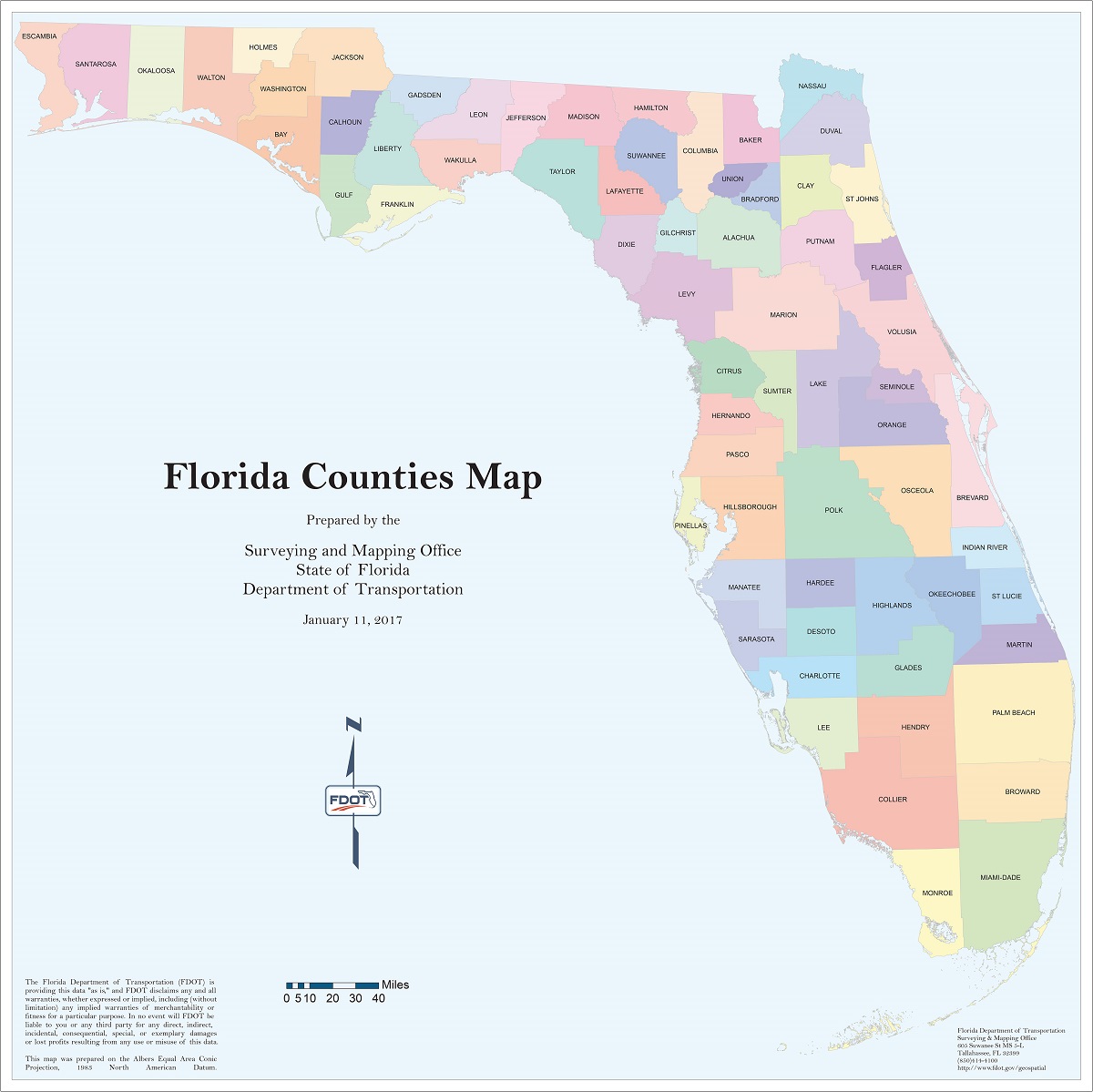 Florida Maps-County Index