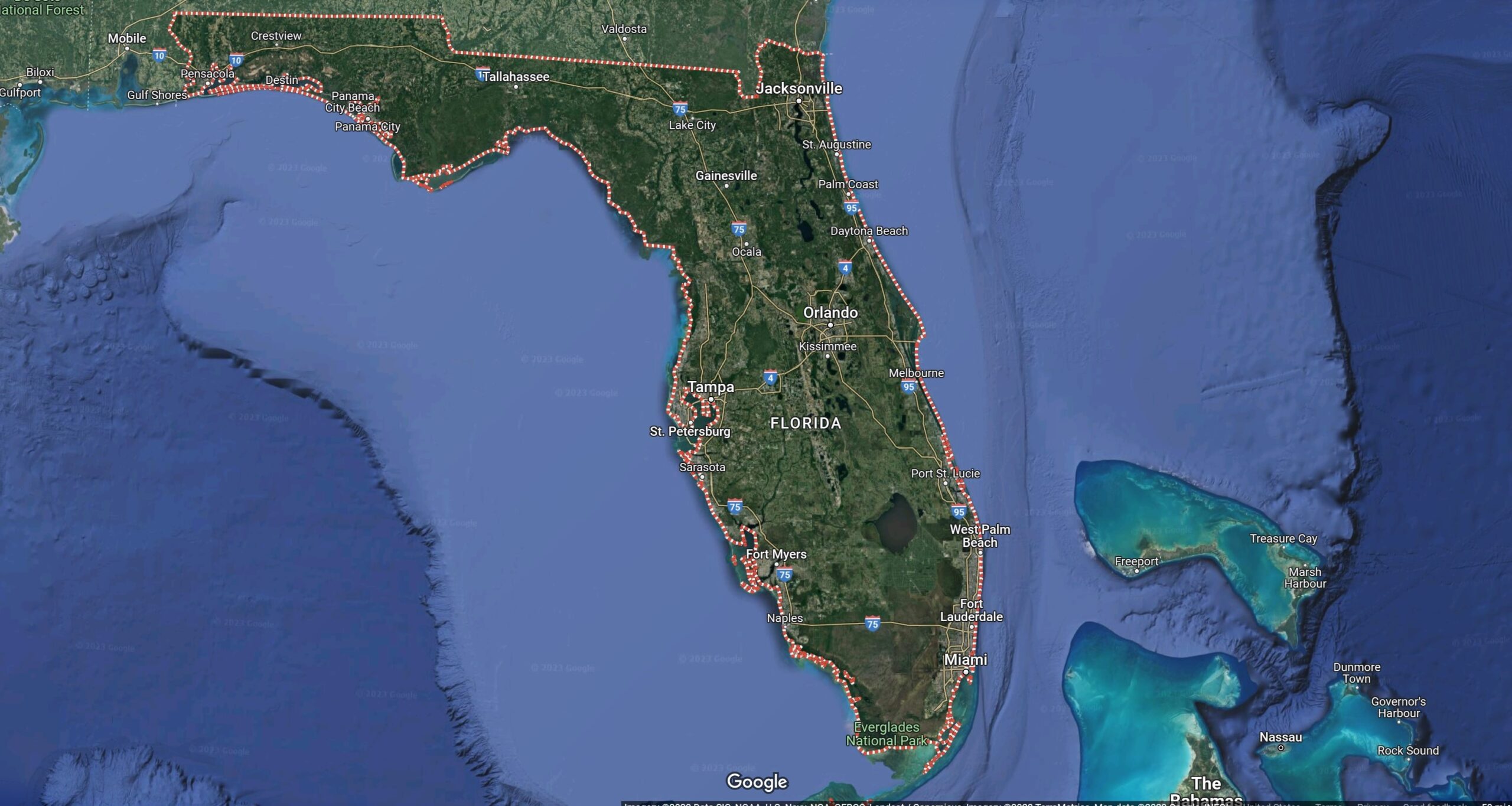Florida Satellite Maps-State