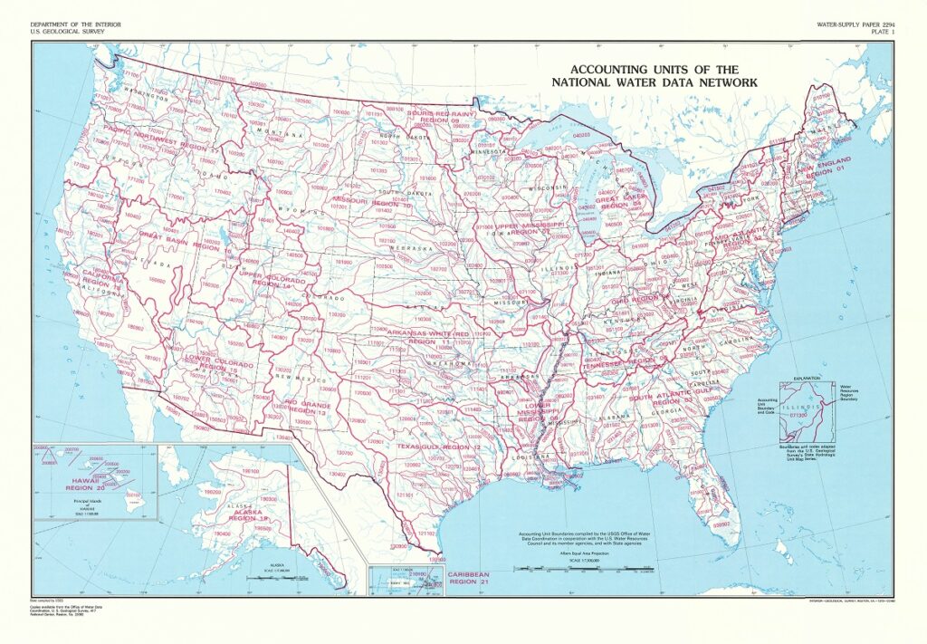 Historical Watershed Map from the USGS
