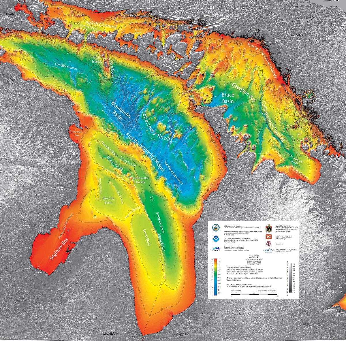 Lake Huron-Bathymetric Maps