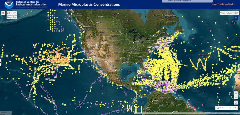 NOAA Maps-Marine Microplastic Concentrations Map