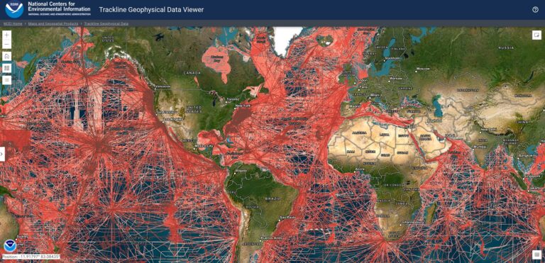 NOAA Maps-Trackline Geophysical Data Map