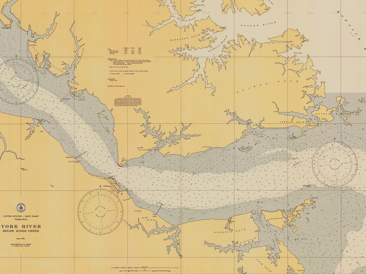 Nautical Maps-Historical-York River 1938