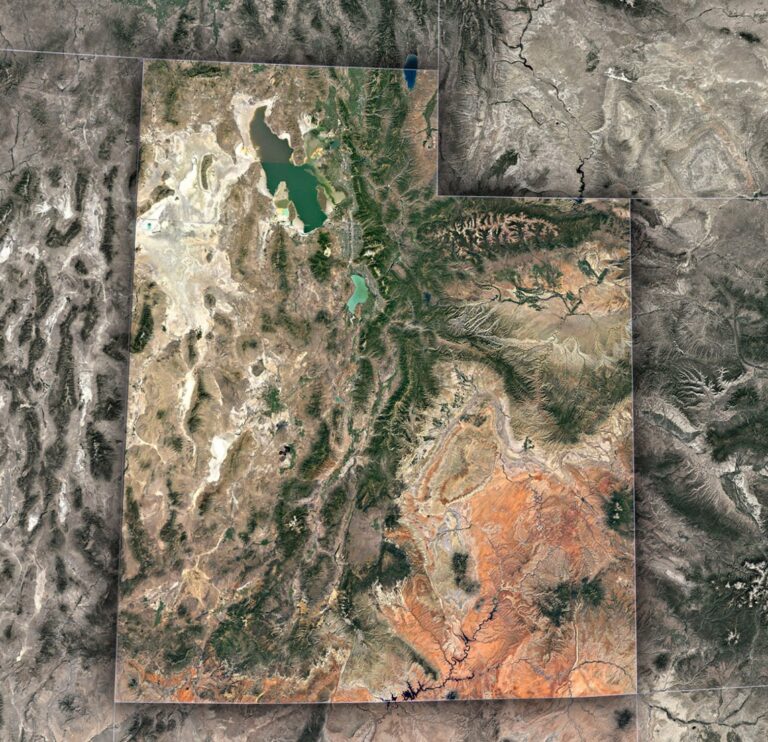 Satellite Map-Utah
