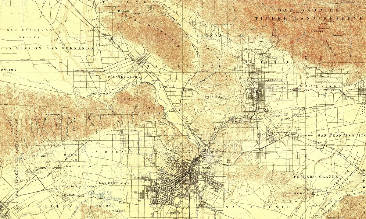 USGS Historical Maps - Los Angeles California 1894