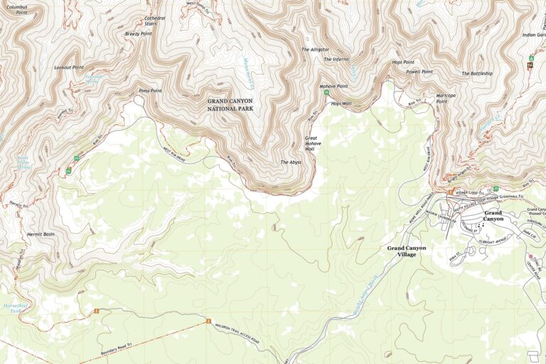 USGS Topographic Map-Grand Canyon