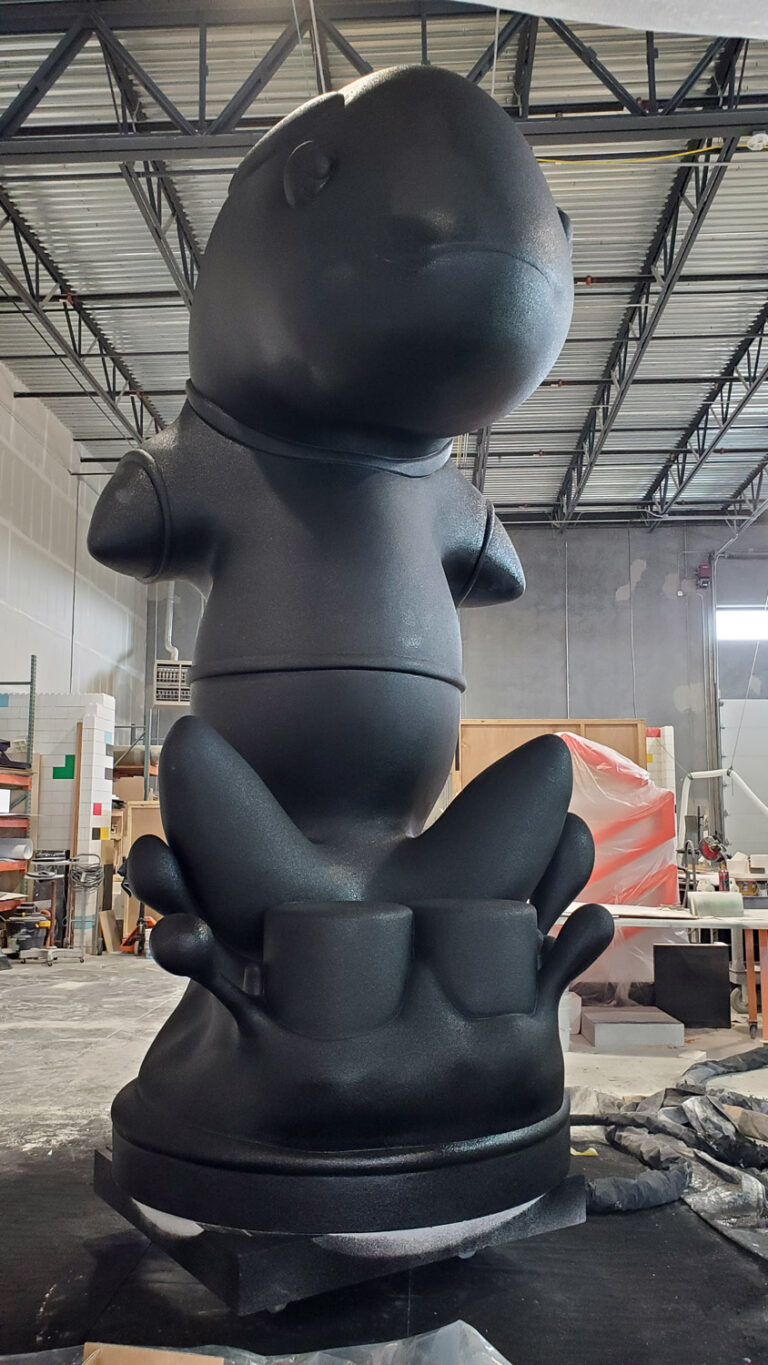 Giant Orca whale company mascot foam statue foam polyurea hardcoat